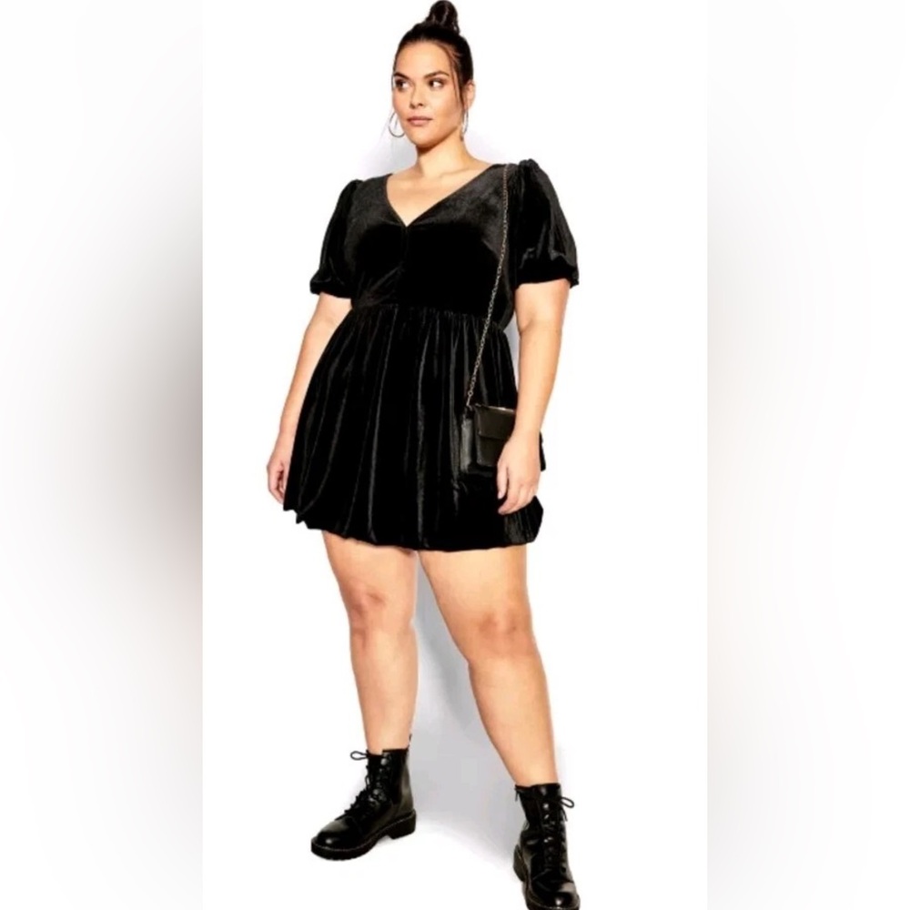 Elegant Black Velvet Dress